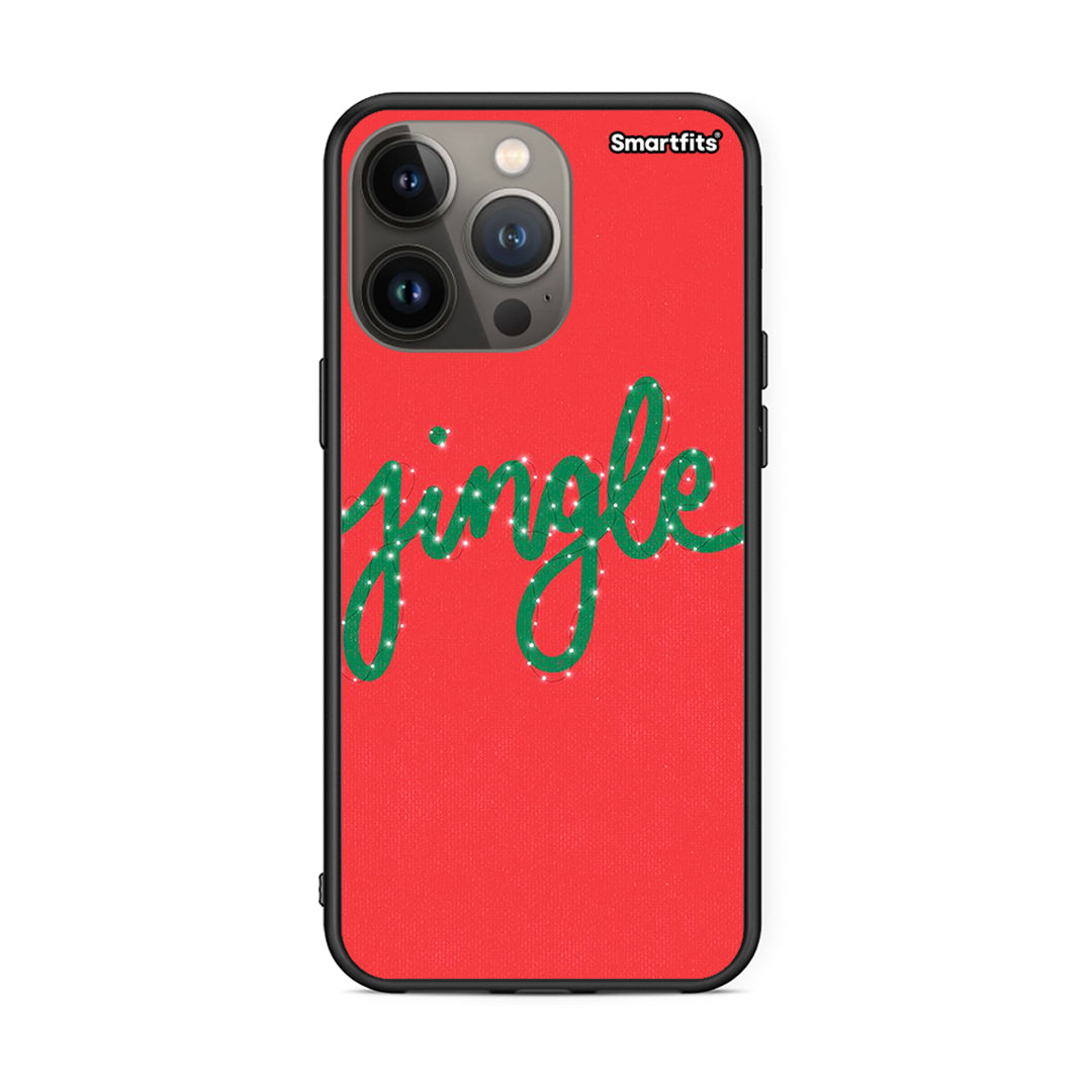 iPhone 13 Pro Max Jingle Xmas θήκη από τη Smartfits με σχέδιο στο πίσω μέρος και μαύρο περίβλημα | Smartphone case with colorful back and black bezels by Smartfits