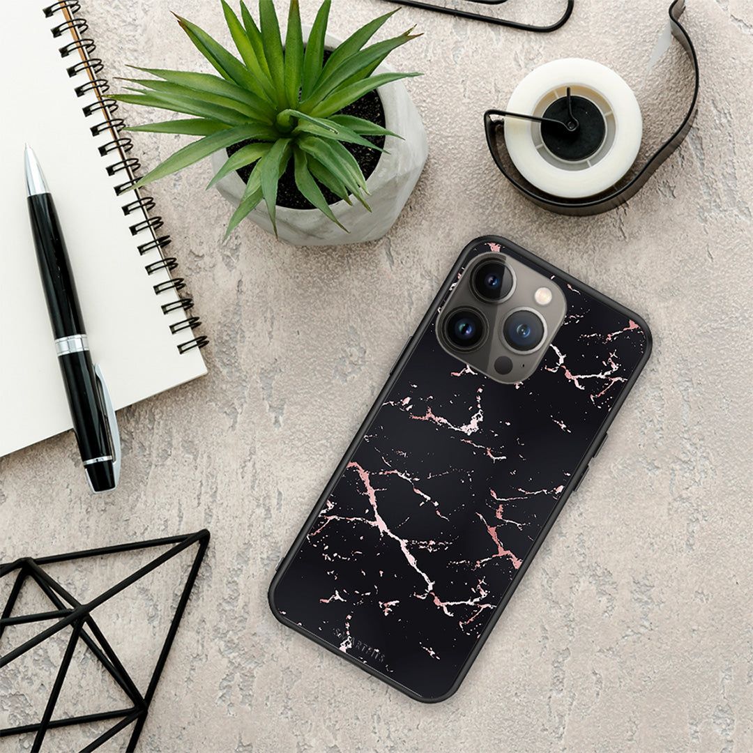 Marble Black Rosegold - iPhone 13 Pro Max case
