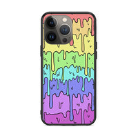 Thumbnail for iPhone 13 Pro Max Melting Rainbow θήκη από τη Smartfits με σχέδιο στο πίσω μέρος και μαύρο περίβλημα | Smartphone case with colorful back and black bezels by Smartfits