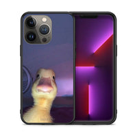 Thumbnail for Θήκη iPhone 13 Pro Max Meme Duck από τη Smartfits με σχέδιο στο πίσω μέρος και μαύρο περίβλημα | iPhone 13 Pro Max Meme Duck case with colorful back and black bezels