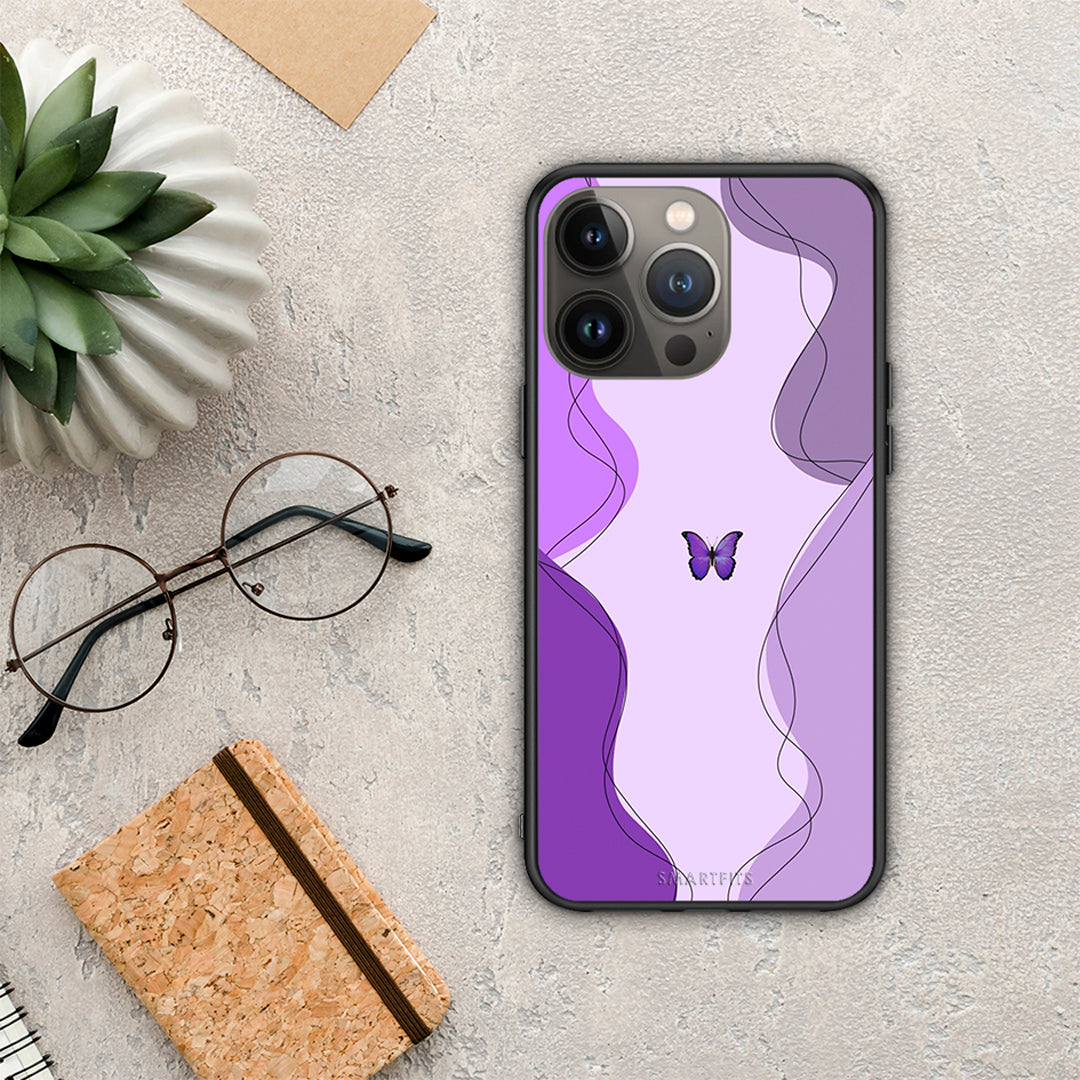 Purple Mariposa - iPhone 13 Pro Max case