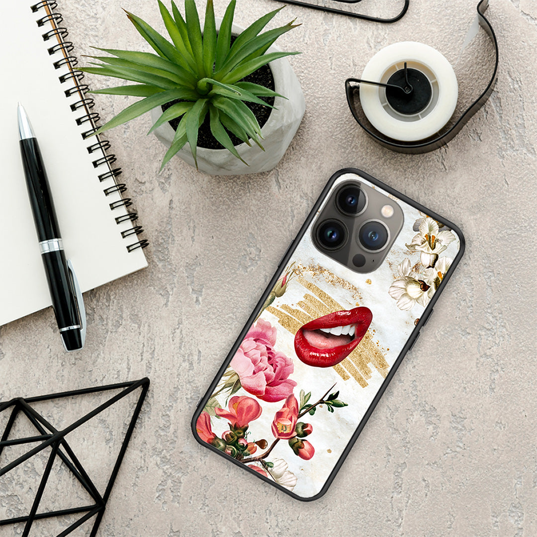 Red Lips - iPhone 13 Pro max case