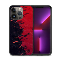 Thumbnail for Θήκη Αγίου Βαλεντίνου iPhone 13 Pro Max Red Paint από τη Smartfits με σχέδιο στο πίσω μέρος και μαύρο περίβλημα | iPhone 13 Pro Max Red Paint case with colorful back and black bezels