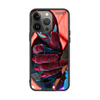 Thumbnail for iPhone 13 Pro Max Spider Hand Θήκη από τη Smartfits με σχέδιο στο πίσω μέρος και μαύρο περίβλημα | Smartphone case with colorful back and black bezels by Smartfits