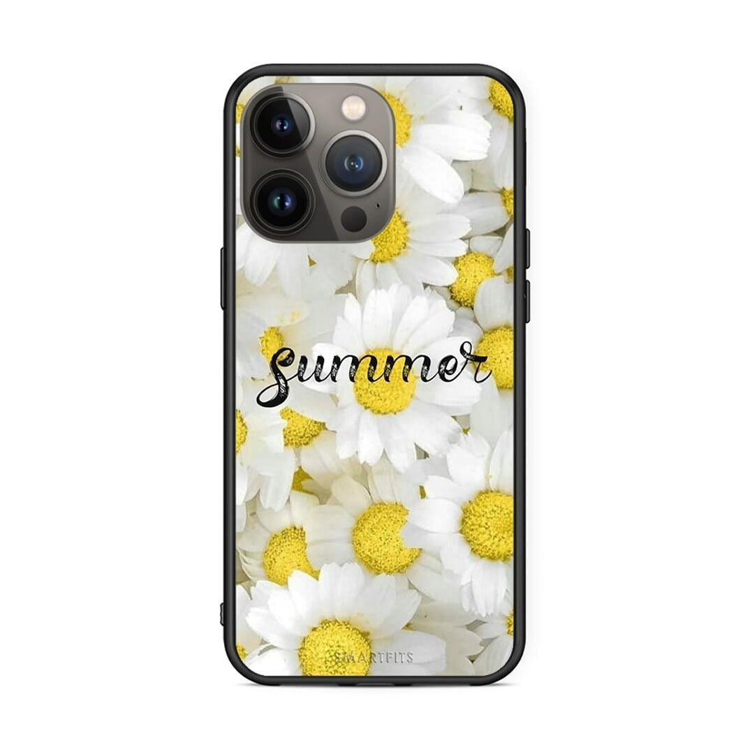 iPhone 13 Pro Max Summer Daisies Θήκη από τη Smartfits με σχέδιο στο πίσω μέρος και μαύρο περίβλημα | Smartphone case with colorful back and black bezels by Smartfits