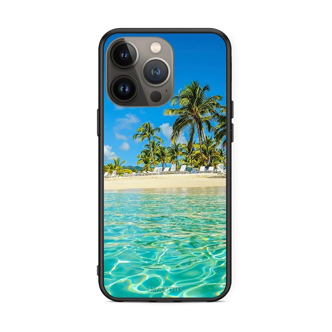 iPhone 13 Pro Max Tropical Vibes Θήκη από τη Smartfits με σχέδιο στο πίσω μέρος και μαύρο περίβλημα | Smartphone case with colorful back and black bezels by Smartfits