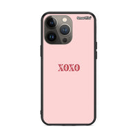 Thumbnail for iPhone 13 Pro Max XOXO Love θήκη από τη Smartfits με σχέδιο στο πίσω μέρος και μαύρο περίβλημα | Smartphone case with colorful back and black bezels by Smartfits