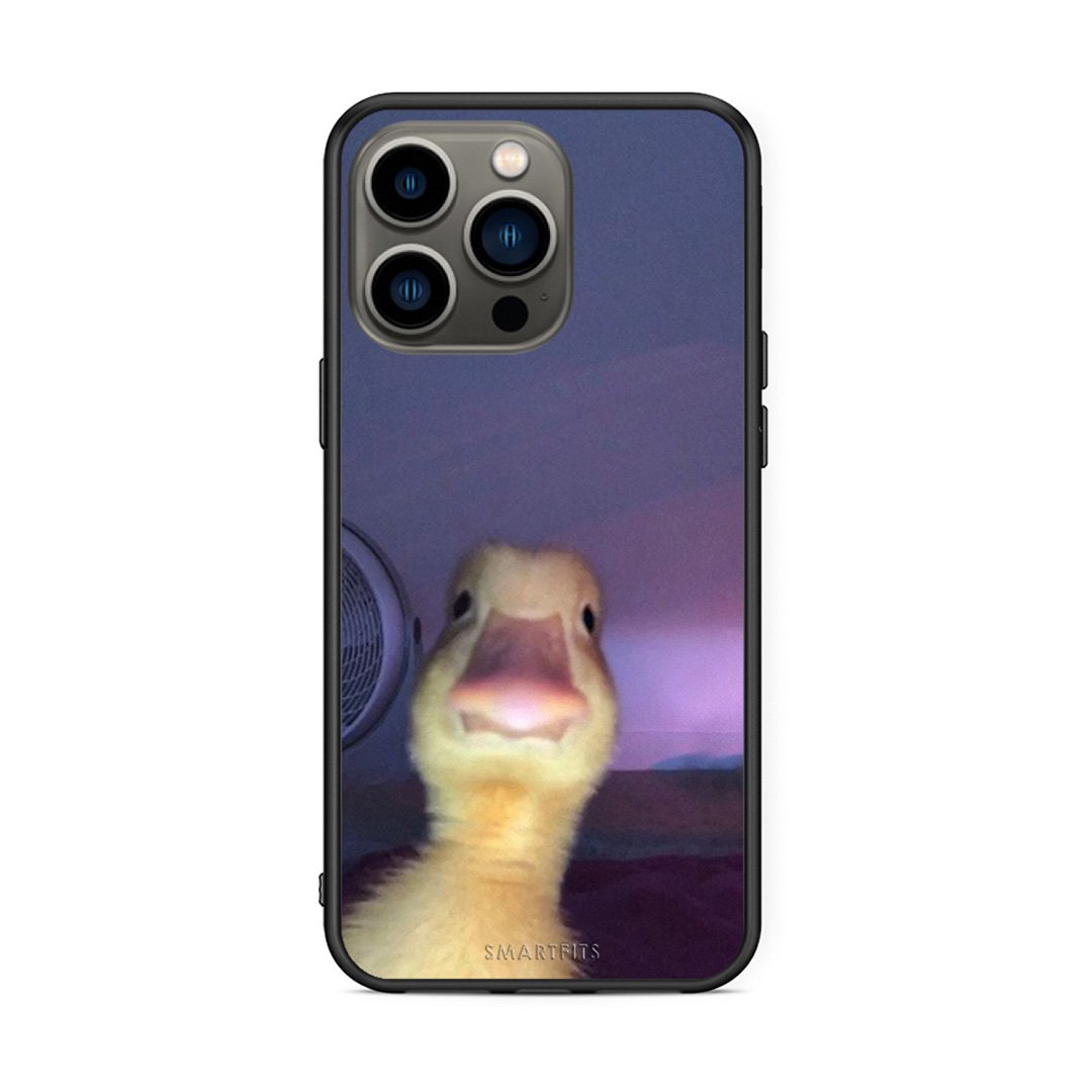 iPhone 13 Pro Meme Duck θήκη από τη Smartfits με σχέδιο στο πίσω μέρος και μαύρο περίβλημα | Smartphone case with colorful back and black bezels by Smartfits