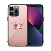 Thumbnail for Θήκη iPhone 13 Pro Crown Minimal από τη Smartfits με σχέδιο στο πίσω μέρος και μαύρο περίβλημα | iPhone 13 Pro Crown Minimal case with colorful back and black bezels