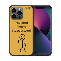 Thumbnail for Θήκη iPhone 13 Pro My Password από τη Smartfits με σχέδιο στο πίσω μέρος και μαύρο περίβλημα | iPhone 13 Pro My Password case with colorful back and black bezels