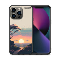 Thumbnail for Θήκη iPhone 13 Pro Pixel Sunset από τη Smartfits με σχέδιο στο πίσω μέρος και μαύρο περίβλημα | iPhone 13 Pro Pixel Sunset case with colorful back and black bezels