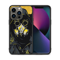 Thumbnail for Θήκη iPhone 13 Pro Mask PopArt από τη Smartfits με σχέδιο στο πίσω μέρος και μαύρο περίβλημα | iPhone 13 Pro Mask PopArt case with colorful back and black bezels