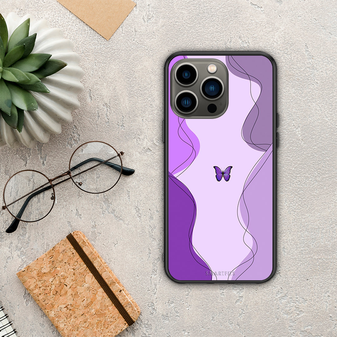 Purple Mariposa - iPhone 13 Pro case