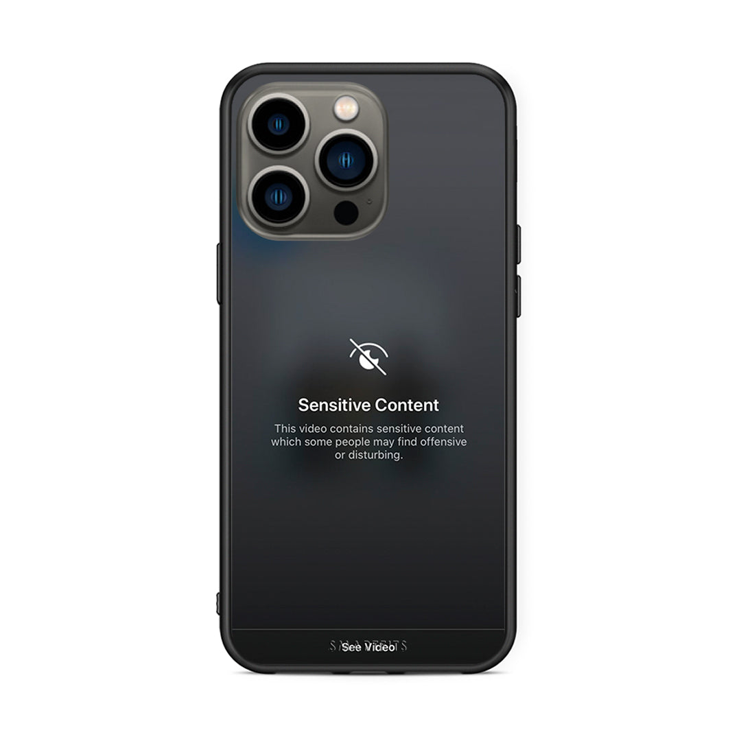 iPhone 13 Pro Sensitive Content θήκη από τη Smartfits με σχέδιο στο πίσω μέρος και μαύρο περίβλημα | Smartphone case with colorful back and black bezels by Smartfits