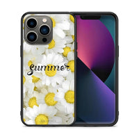 Thumbnail for Θήκη iPhone 13 Pro Summer Daisies από τη Smartfits με σχέδιο στο πίσω μέρος και μαύρο περίβλημα | iPhone 13 Pro Summer Daisies case with colorful back and black bezels