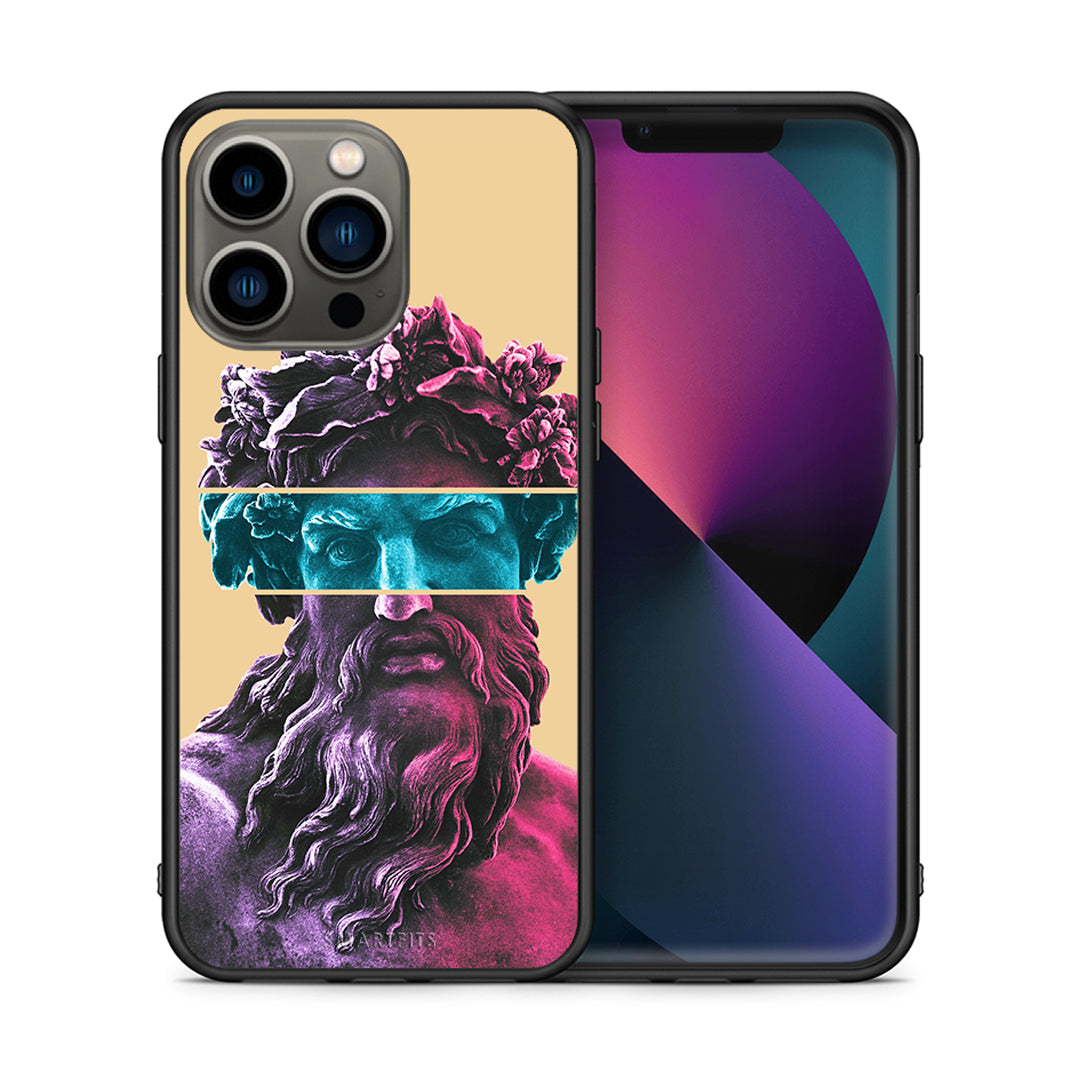 Θήκη Αγίου Βαλεντίνου iPhone 13 Pro Zeus Art από τη Smartfits με σχέδιο στο πίσω μέρος και μαύρο περίβλημα | iPhone 13 Pro Zeus Art case with colorful back and black bezels