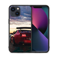 Thumbnail for Θήκη iPhone 13 Mini Racing Supra από τη Smartfits με σχέδιο στο πίσω μέρος και μαύρο περίβλημα | iPhone 13 Mini Racing Supra case with colorful back and black bezels