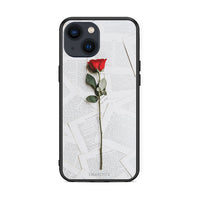 Thumbnail for iPhone 13 Red Rose θήκη από τη Smartfits με σχέδιο στο πίσω μέρος και μαύρο περίβλημα | Smartphone case with colorful back and black bezels by Smartfits