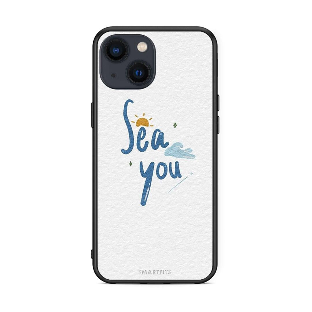 iPhone 13 Sea You Θήκη από τη Smartfits με σχέδιο στο πίσω μέρος και μαύρο περίβλημα | Smartphone case with colorful back and black bezels by Smartfits