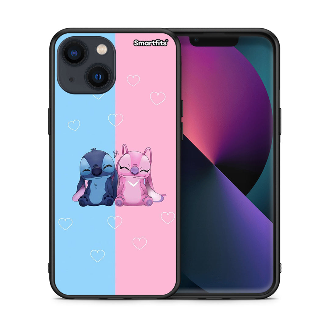 Θήκη iPhone 13 Stitch And Angel από τη Smartfits με σχέδιο στο πίσω μέρος και μαύρο περίβλημα | iPhone 13 Stitch And Angel case with colorful back and black bezels