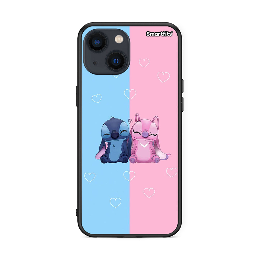 iPhone 13 Mini Stitch And Angel θήκη από τη Smartfits με σχέδιο στο πίσω μέρος και μαύρο περίβλημα | Smartphone case with colorful back and black bezels by Smartfits