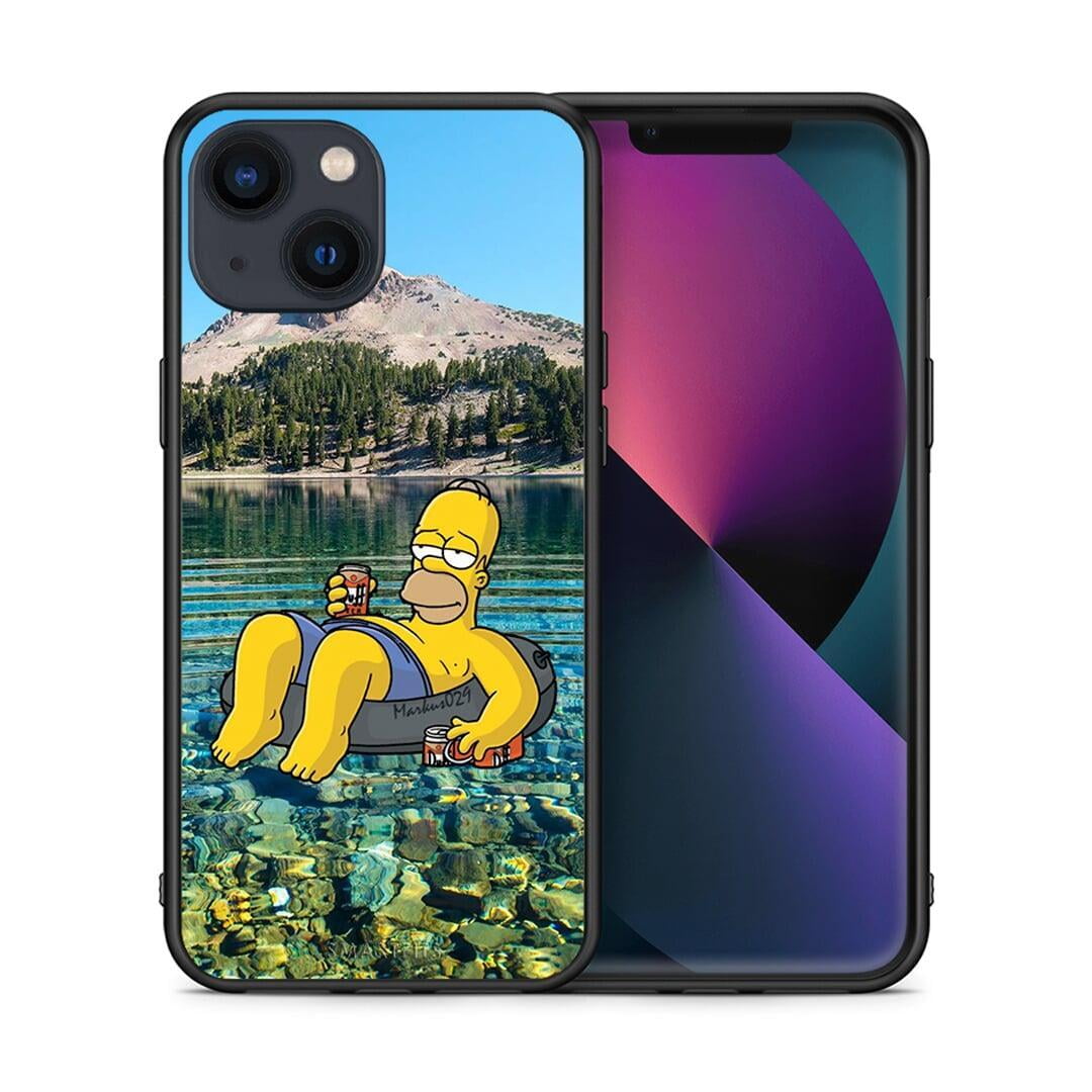 Θήκη iPhone 13 Summer Happiness από τη Smartfits με σχέδιο στο πίσω μέρος και μαύρο περίβλημα | iPhone 13 Summer Happiness case with colorful back and black bezels