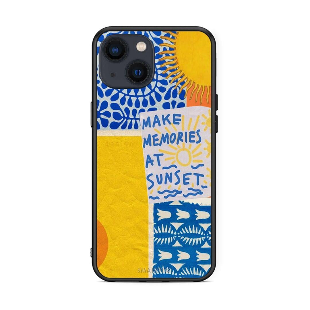iPhone 13 Sunset Memories Θήκη από τη Smartfits με σχέδιο στο πίσω μέρος και μαύρο περίβλημα | Smartphone case with colorful back and black bezels by Smartfits