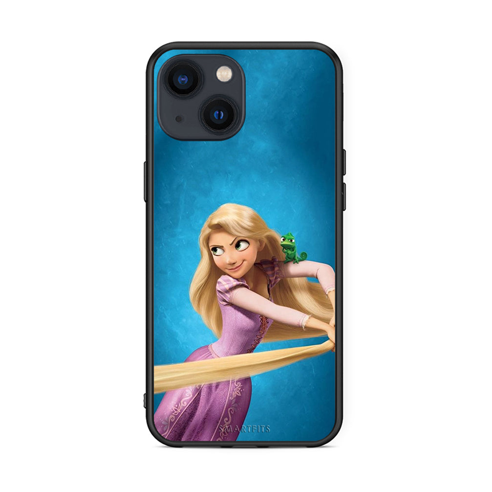 iPhone 13 Mini Tangled 2 Θήκη Αγίου Βαλεντίνου από τη Smartfits με σχέδιο στο πίσω μέρος και μαύρο περίβλημα | Smartphone case with colorful back and black bezels by Smartfits