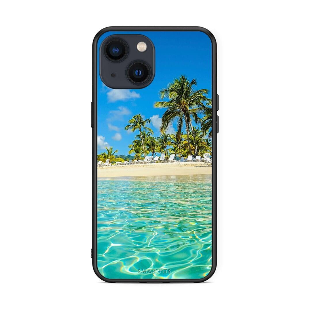 iPhone 13 Tropical Vibes Θήκη από τη Smartfits με σχέδιο στο πίσω μέρος και μαύρο περίβλημα | Smartphone case with colorful back and black bezels by Smartfits
