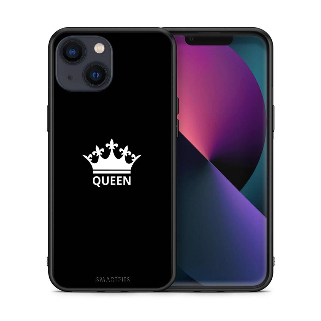 Θήκη iPhone 13 Mini Queen Valentine από τη Smartfits με σχέδιο στο πίσω μέρος και μαύρο περίβλημα | iPhone 13 Mini Queen Valentine case with colorful back and black bezels