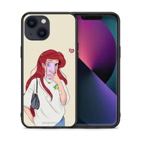 Thumbnail for Θήκη iPhone 13 Mini Walking Mermaid από τη Smartfits με σχέδιο στο πίσω μέρος και μαύρο περίβλημα | iPhone 13 Mini Walking Mermaid case with colorful back and black bezels