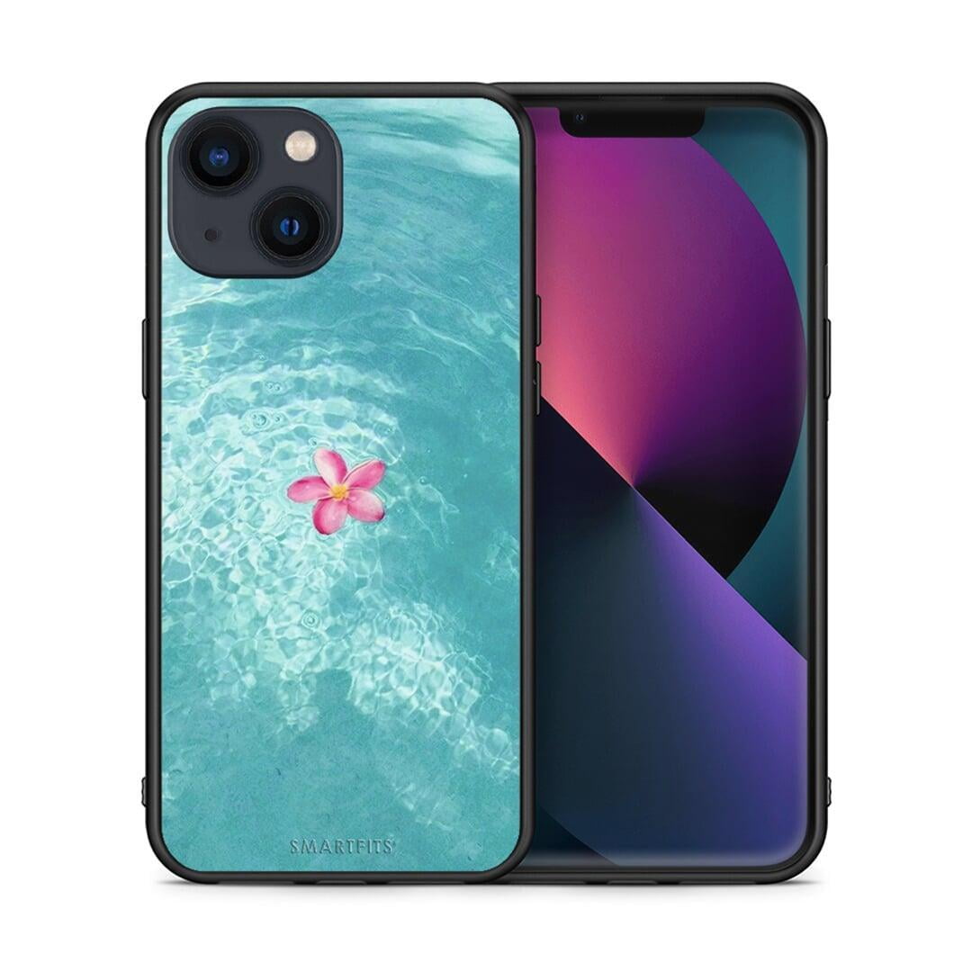 Θήκη iPhone 13 Water Flower από τη Smartfits με σχέδιο στο πίσω μέρος και μαύρο περίβλημα | iPhone 13 Water Flower case with colorful back and black bezels