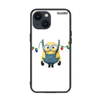 Thumbnail for iPhone 13 Mini Xmas Minion Lights θήκη από τη Smartfits με σχέδιο στο πίσω μέρος και μαύρο περίβλημα | Smartphone case with colorful back and black bezels by Smartfits