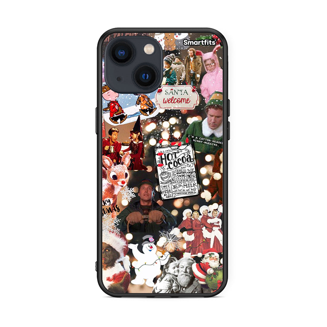 iPhone 13 Mini Xmas Movies θήκη από τη Smartfits με σχέδιο στο πίσω μέρος και μαύρο περίβλημα | Smartphone case with colorful back and black bezels by Smartfits