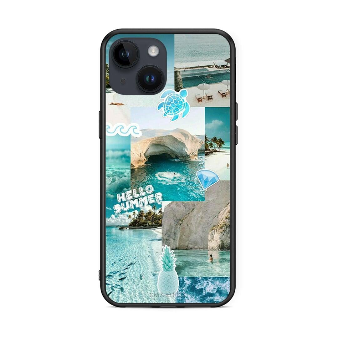 iPhone 15 Aesthetic Summer Θήκη από τη Smartfits με σχέδιο στο πίσω μέρος και μαύρο περίβλημα | Smartphone case with colorful back and black bezels by Smartfits