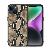 Thumbnail for Θήκη iPhone 14 Fashion Snake Animal από τη Smartfits με σχέδιο στο πίσω μέρος και μαύρο περίβλημα | iPhone 14 Fashion Snake Animal case with colorful back and black bezels