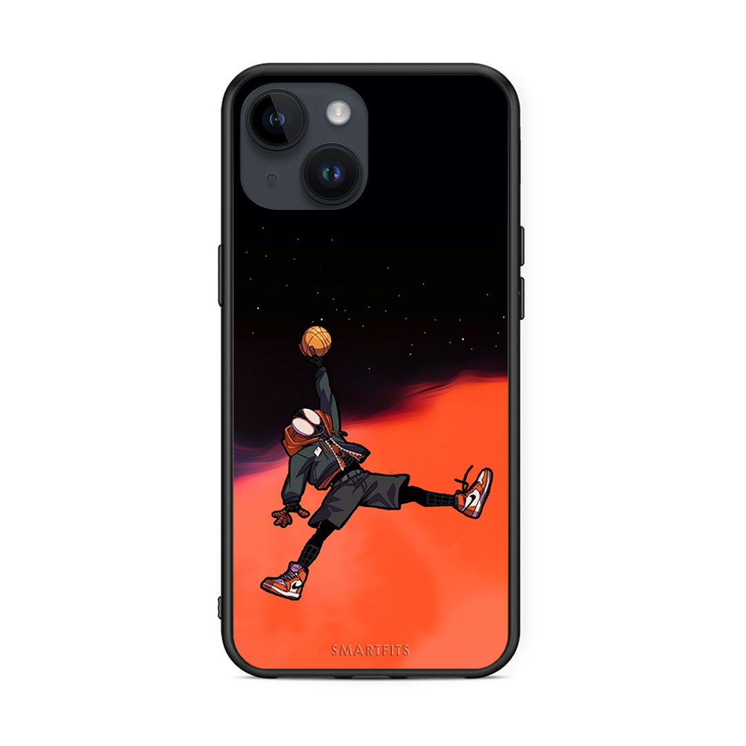 iPhone 14 Basketball Hero θήκη από τη Smartfits με σχέδιο στο πίσω μέρος και μαύρο περίβλημα | Smartphone case with colorful back and black bezels by Smartfits