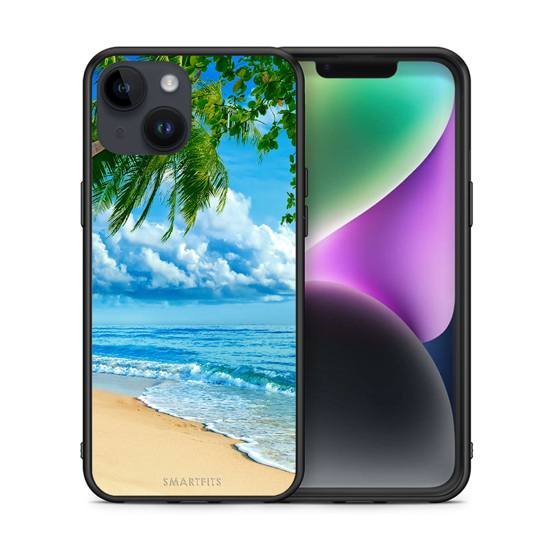 Θήκη iPhone 14 Beautiful Beach από τη Smartfits με σχέδιο στο πίσω μέρος και μαύρο περίβλημα | iPhone 14 Beautiful Beach case with colorful back and black bezels