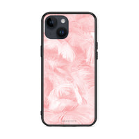 Thumbnail for 33 - iPhone 14 Pink Feather Boho case, cover, bumper