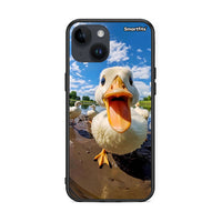 Thumbnail for iPhone 14 Duck Face θήκη από τη Smartfits με σχέδιο στο πίσω μέρος και μαύρο περίβλημα | Smartphone case with colorful back and black bezels by Smartfits
