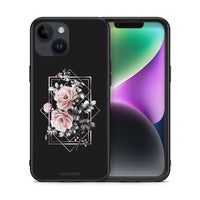 Thumbnail for Θήκη iPhone 14 Frame Flower από τη Smartfits με σχέδιο στο πίσω μέρος και μαύρο περίβλημα | iPhone 14 Frame Flower case with colorful back and black bezels