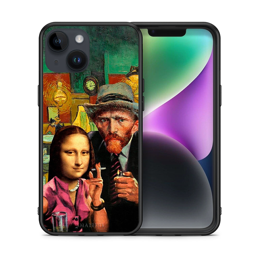 Θήκη iPhone 15 Funny Art από τη Smartfits με σχέδιο στο πίσω μέρος και μαύρο περίβλημα | iPhone 15 Funny Art case with colorful back and black bezels