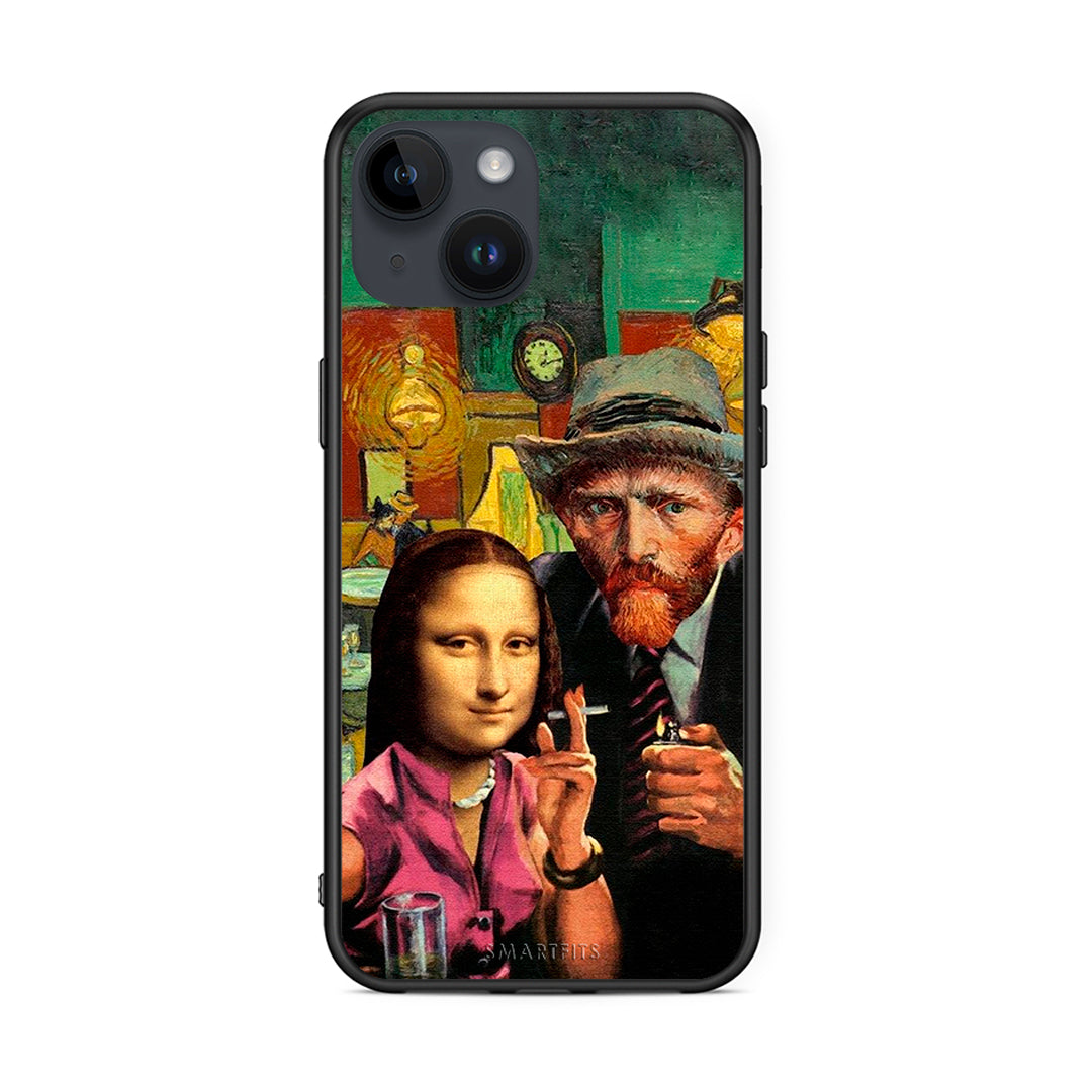 iPhone 15 Funny Art θήκη από τη Smartfits με σχέδιο στο πίσω μέρος και μαύρο περίβλημα | Smartphone case with colorful back and black bezels by Smartfits