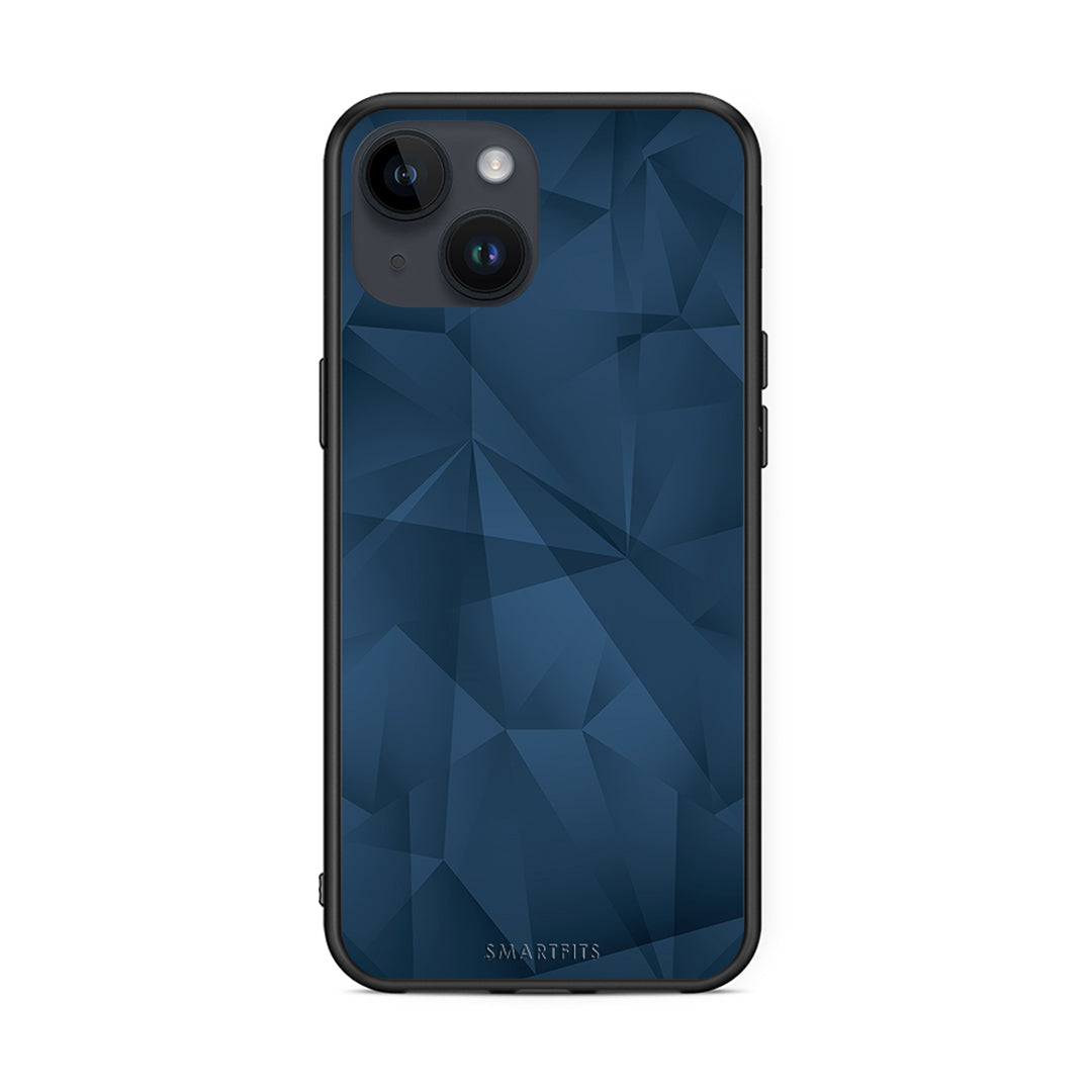 39 - iPhone 15 Blue Abstract Geometric case, cover, bumper