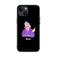 Thumbnail for iPhone 14 Grandma Mood Black θήκη από τη Smartfits με σχέδιο στο πίσω μέρος και μαύρο περίβλημα | Smartphone case with colorful back and black bezels by Smartfits