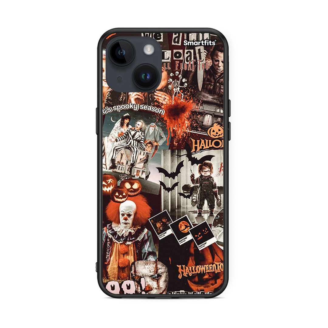 iPhone 15 Halloween Spooky Season Θήκη από τη Smartfits με σχέδιο στο πίσω μέρος και μαύρο περίβλημα | Smartphone case with colorful back and black bezels by Smartfits