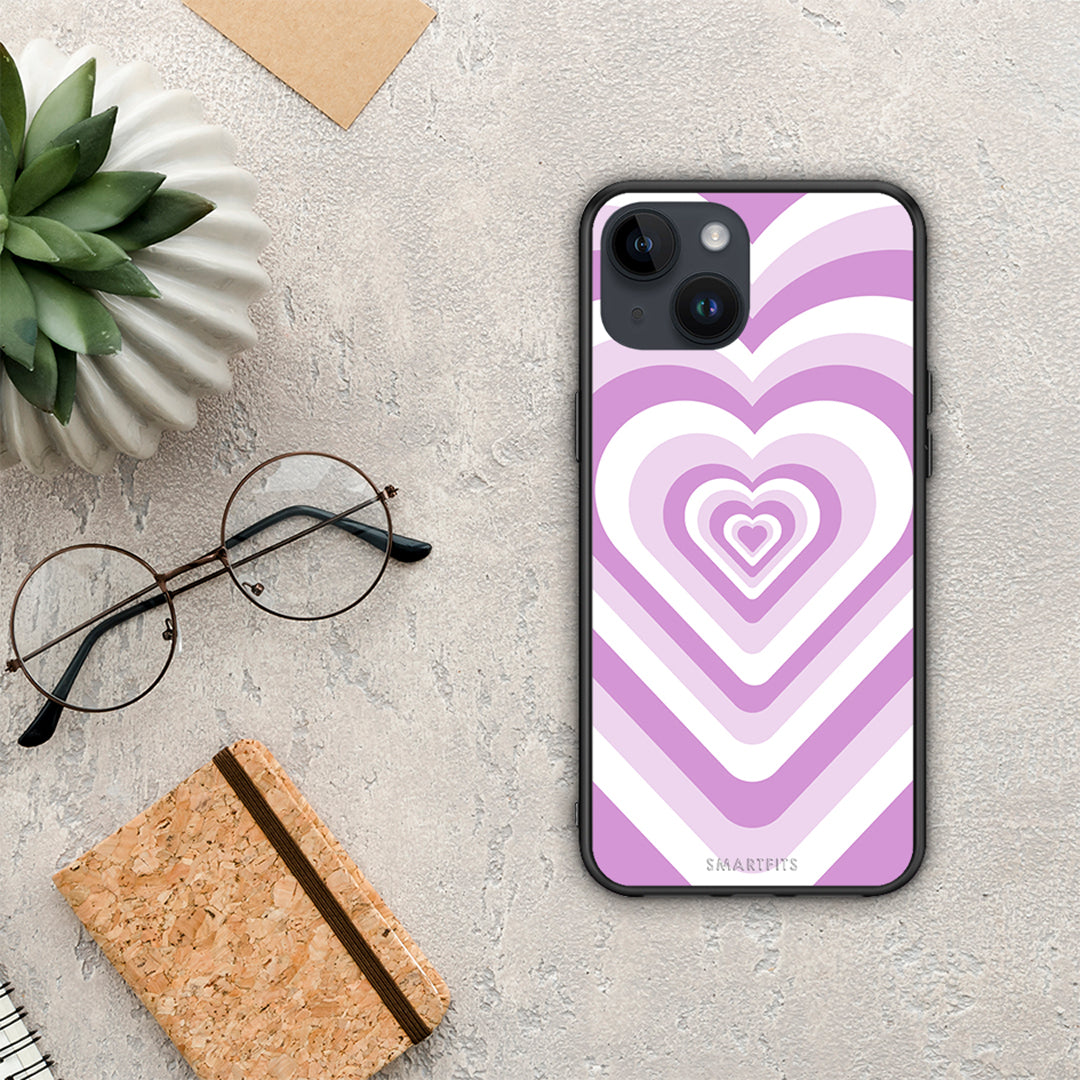 Lilac Hearts - iPhone 14 case
