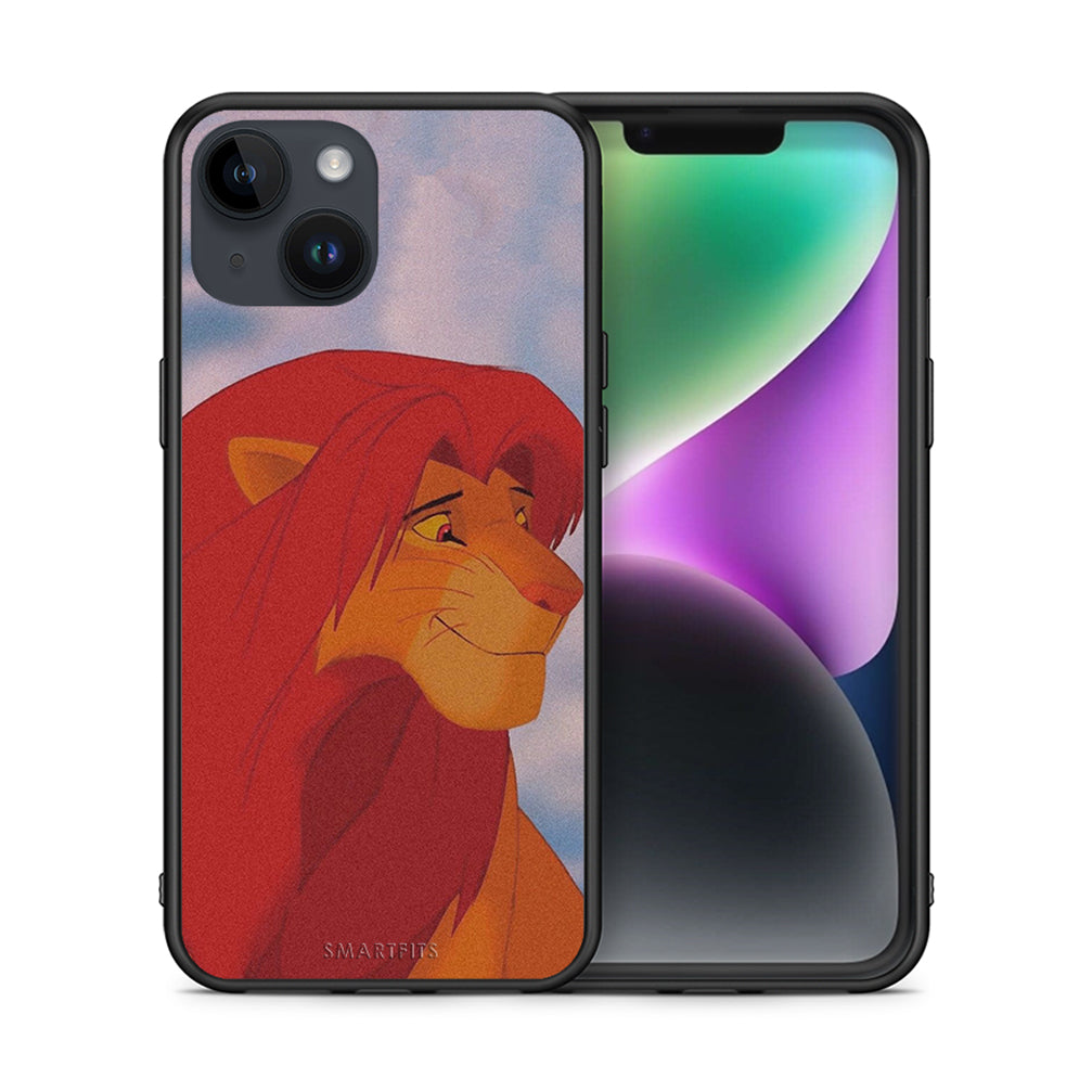 Θήκη Αγίου Βαλεντίνου iPhone 15 Lion Love 1 από τη Smartfits με σχέδιο στο πίσω μέρος και μαύρο περίβλημα | iPhone 15 Lion Love 1 case with colorful back and black bezels