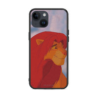 Thumbnail for iPhone 14 Lion Love 1 Θήκη Αγίου Βαλεντίνου από τη Smartfits με σχέδιο στο πίσω μέρος και μαύρο περίβλημα | Smartphone case with colorful back and black bezels by Smartfits