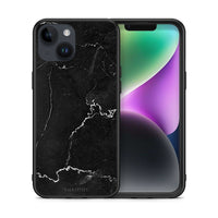 Thumbnail for Θήκη iPhone 14 Marble Black από τη Smartfits με σχέδιο στο πίσω μέρος και μαύρο περίβλημα | iPhone 14 Marble Black case with colorful back and black bezels